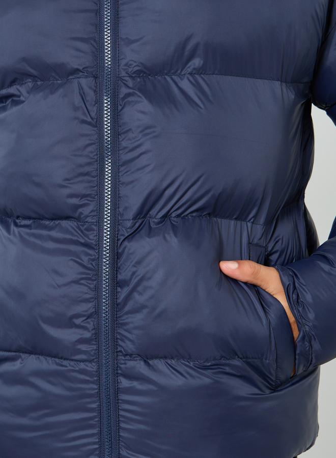 ستايلي جاكيت منفوخ سادة بقصة مريحة - Image 4